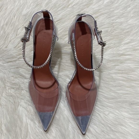 Amina Muaddi Ursina crystal embellished transparent pump size 38EU - Picture 2 of 14